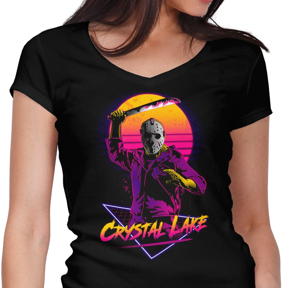 Retro Machete Women's V-Neck - Adult & Kids T-Shirts, Sweatshirts & Hoodies apparel design preview 1