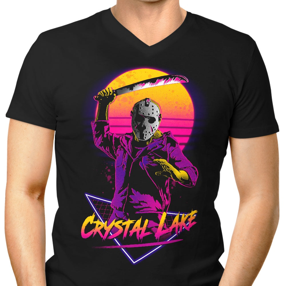 Retro Machete Men's V-Neck - Adult & Kids T-Shirts, Sweatshirts & Hoodies apparel design preview 1