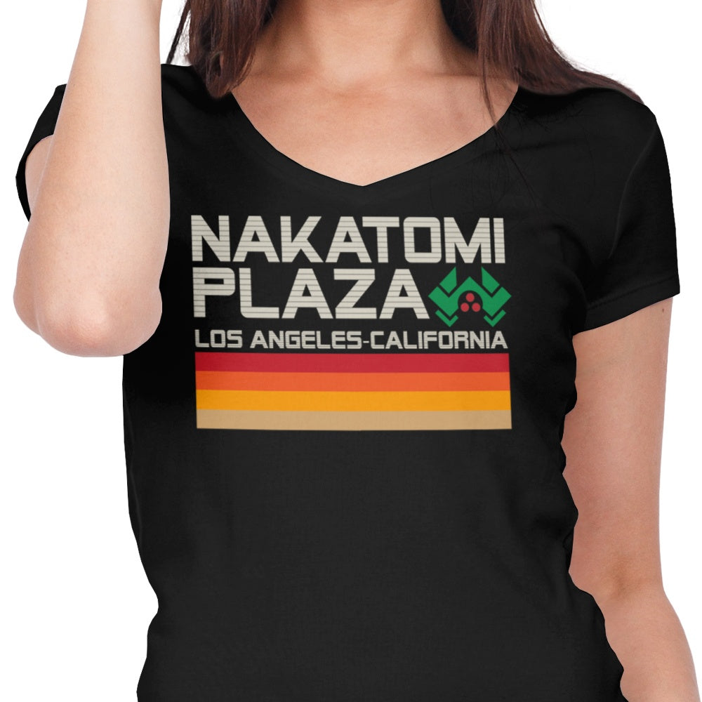 Retro Plaza Women's V-Neck - Adult & Kids T-Shirts, Sweatshirts & Hoodies apparel design preview 2