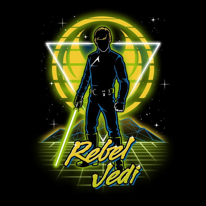 Retro Rebel Jedi - Adult & Kids T-Shirts, Sweatshirts & Hoodies apparel design preview 2