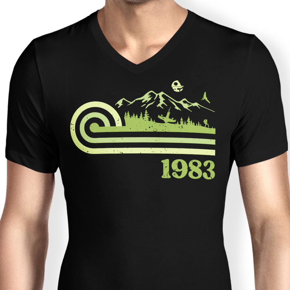 Retro Return Men's V-Neck - Adult & Kids T-Shirts, Sweatshirts & Hoodies apparel design preview 2