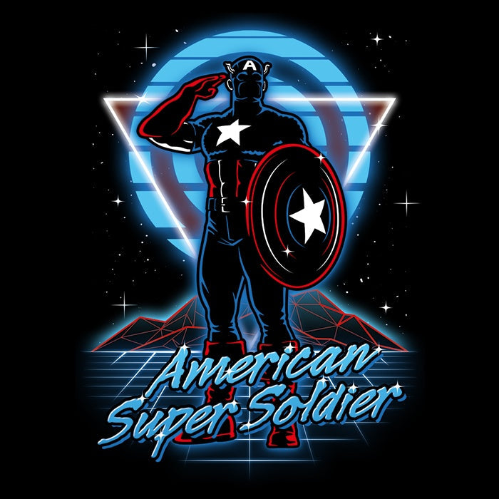 Retro Super Soldier Tank Top - Adult & Kids T-Shirts, Sweatshirts & Hoodies apparel design preview 2