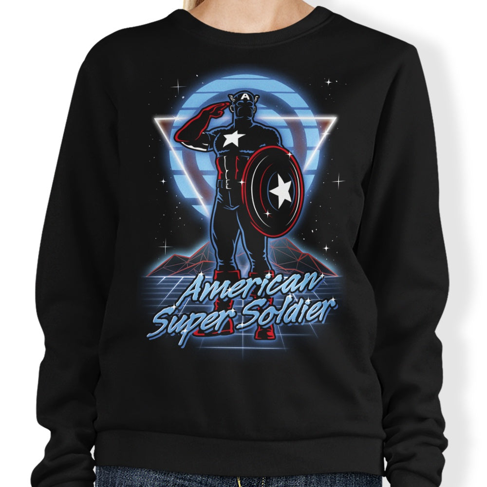Retro Super Soldier - Adult & Kids T-Shirts, Sweatshirts & Hoodies apparel design preview 1