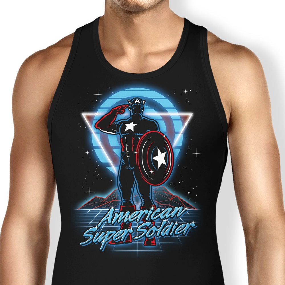 Retro Super Soldier Tank Top - Adult & Kids T-Shirts, Sweatshirts & Hoodies apparel design preview 1