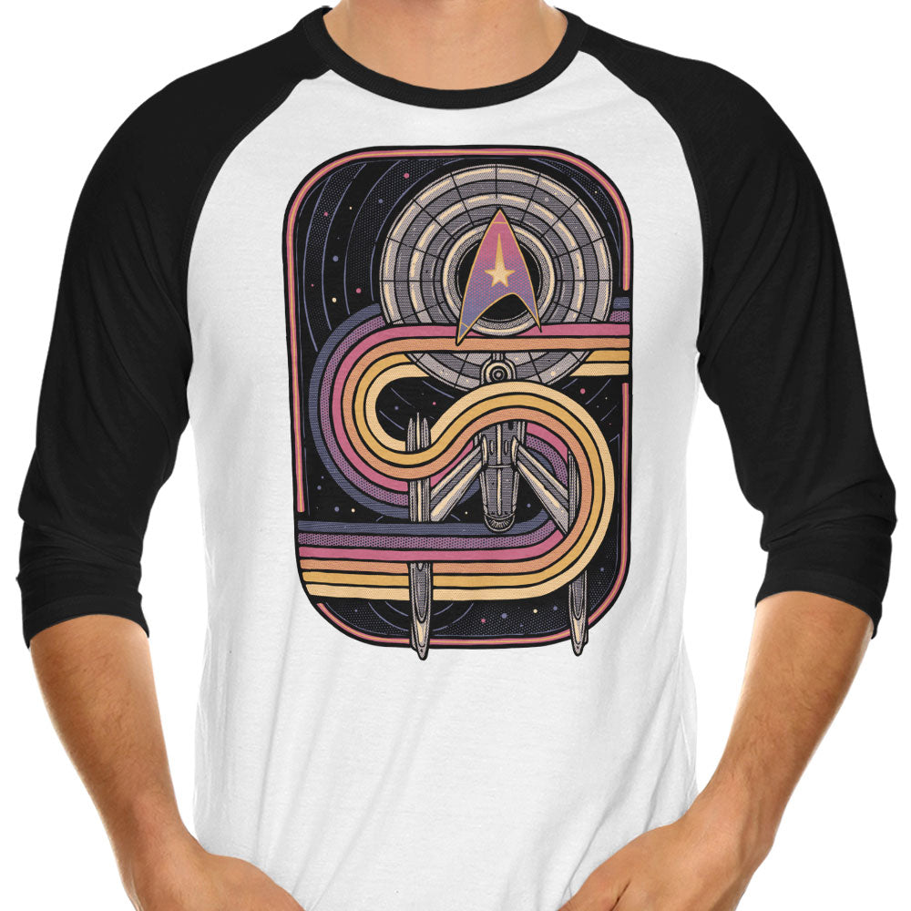 Retro Voyage 3/4 Sleeve Raglan - Adult & Kids T-Shirts, Sweatshirts & Hoodies apparel design preview 1