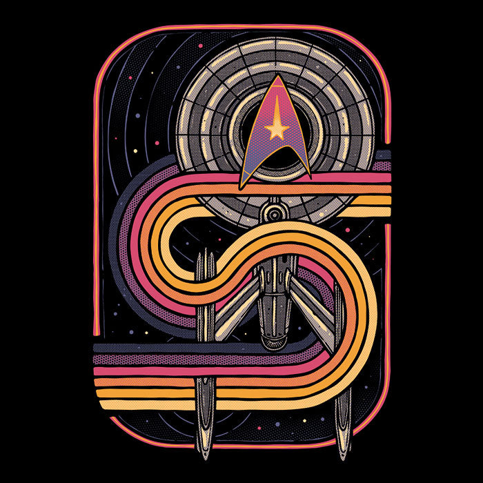 Retro Voyage Ringer - Adult & Kids T-Shirts, Sweatshirts & Hoodies apparel design preview 2