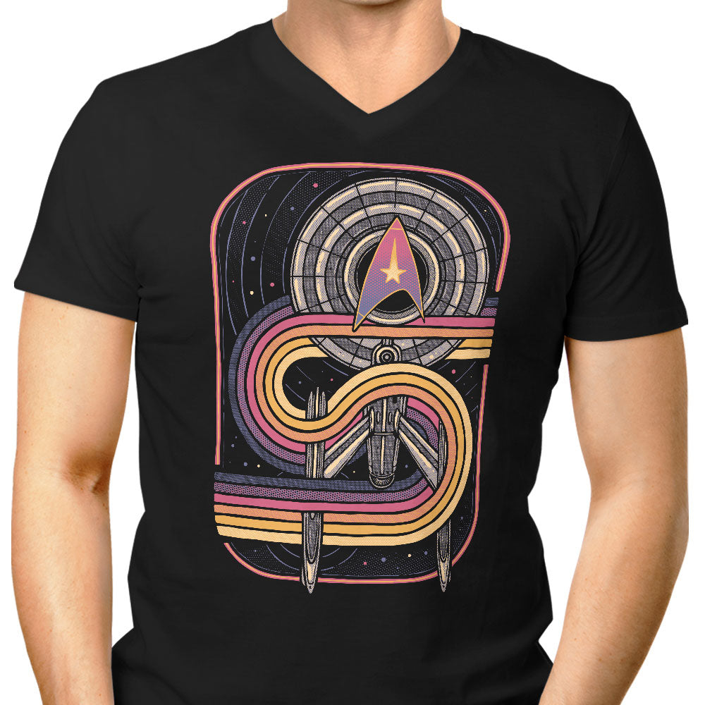 Retro Voyage Men's V-Neck - Adult & Kids T-Shirts, Sweatshirts & Hoodies apparel design preview 1
