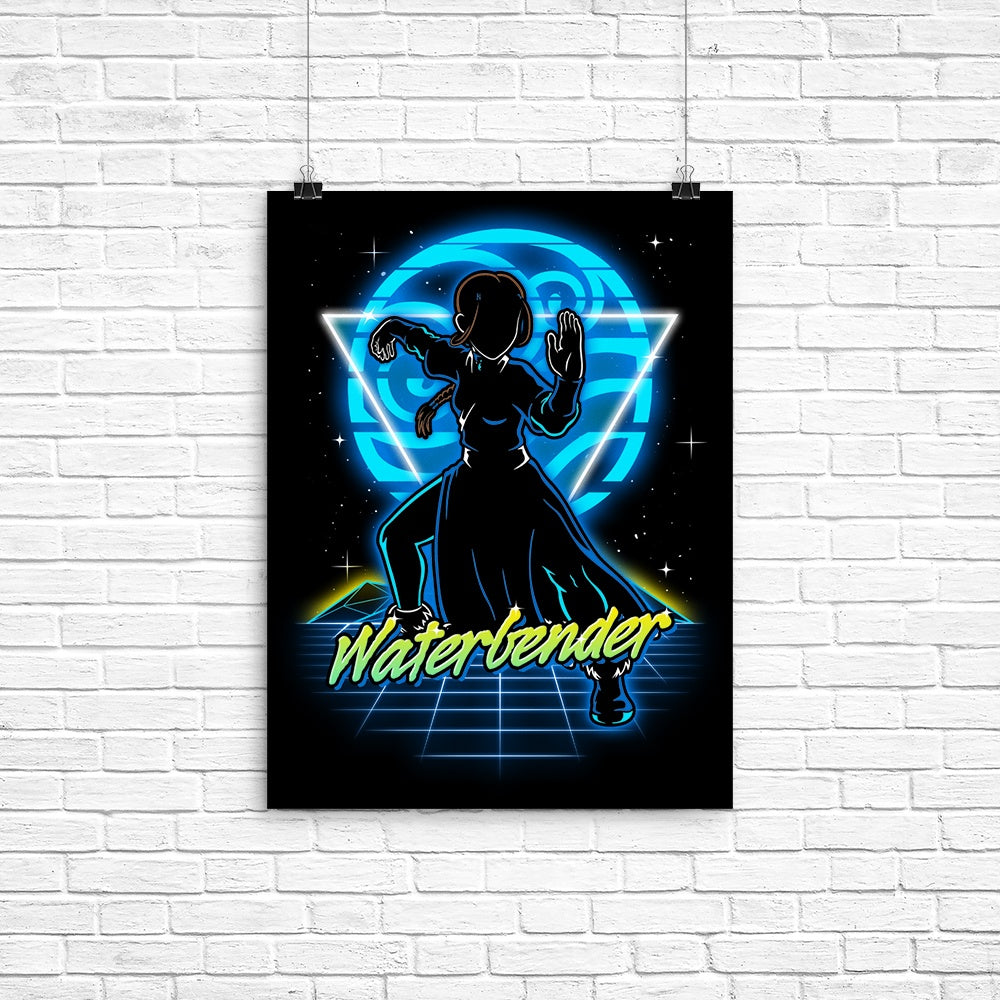 Retro Waterbender Poster - Adult & Kids T-Shirts, Sweatshirts & Hoodies apparel design preview 1