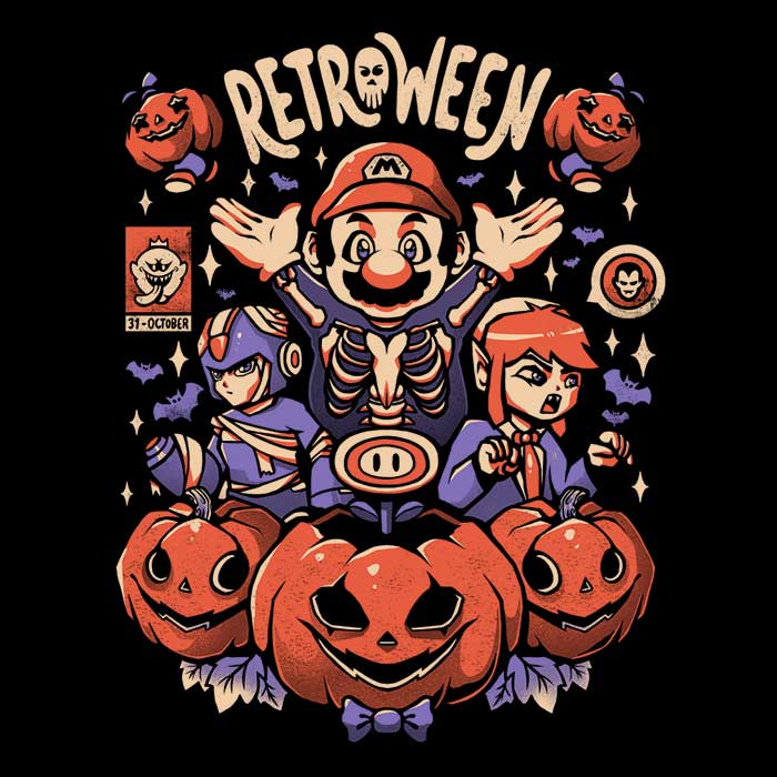 Retroween Coasters - Adult & Kids T-Shirts, Sweatshirts & Hoodies apparel design preview 1