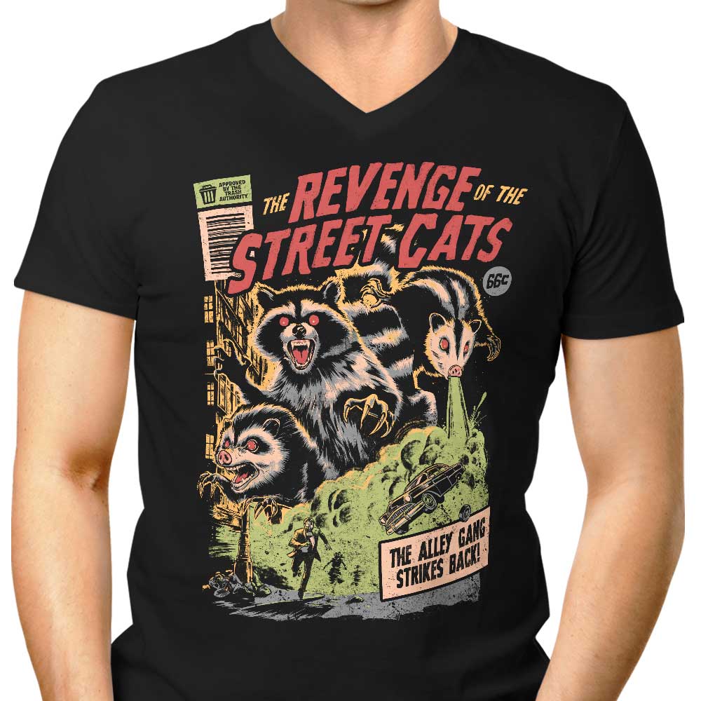 Revenge of the Street Cats Men's V-Neck - Adult & Kids T-Shirts, Sweatshirts & Hoodies apparel design preview 1