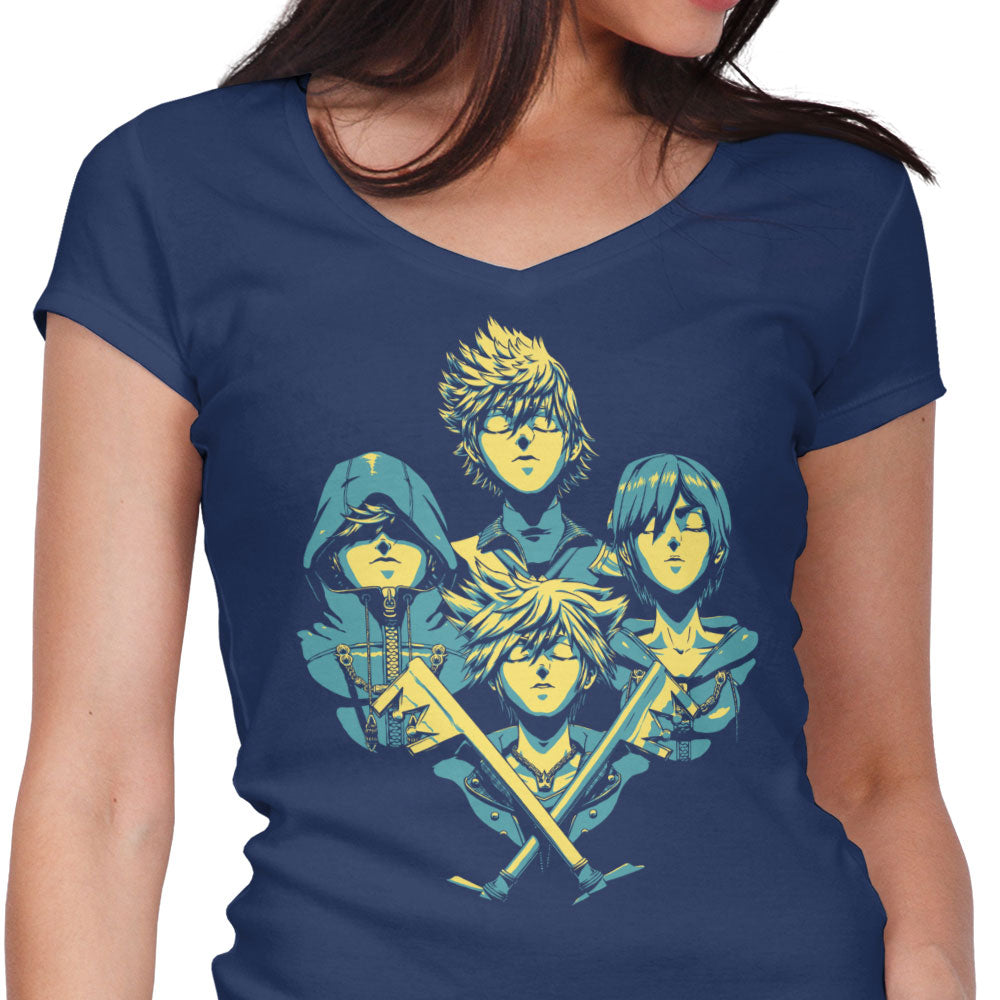 Rhapsody Hearts Women's V-Neck - Adult & Kids T-Shirts, Sweatshirts & Hoodies apparel design preview 1