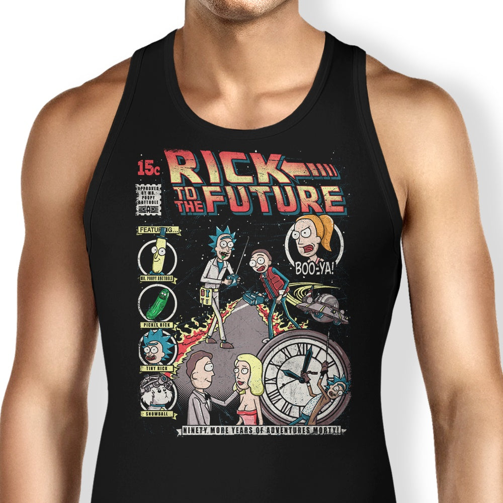 Rick to the Future Tank Top - Adult & Kids T-Shirts, Sweatshirts & Hoodies apparel design preview 1