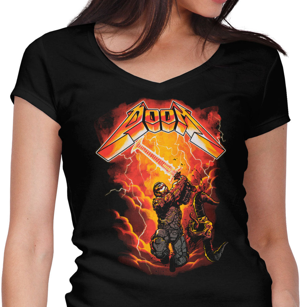 Rip the Demon Women's V-Neck - Adult & Kids T-Shirts, Sweatshirts & Hoodies apparel design preview 1