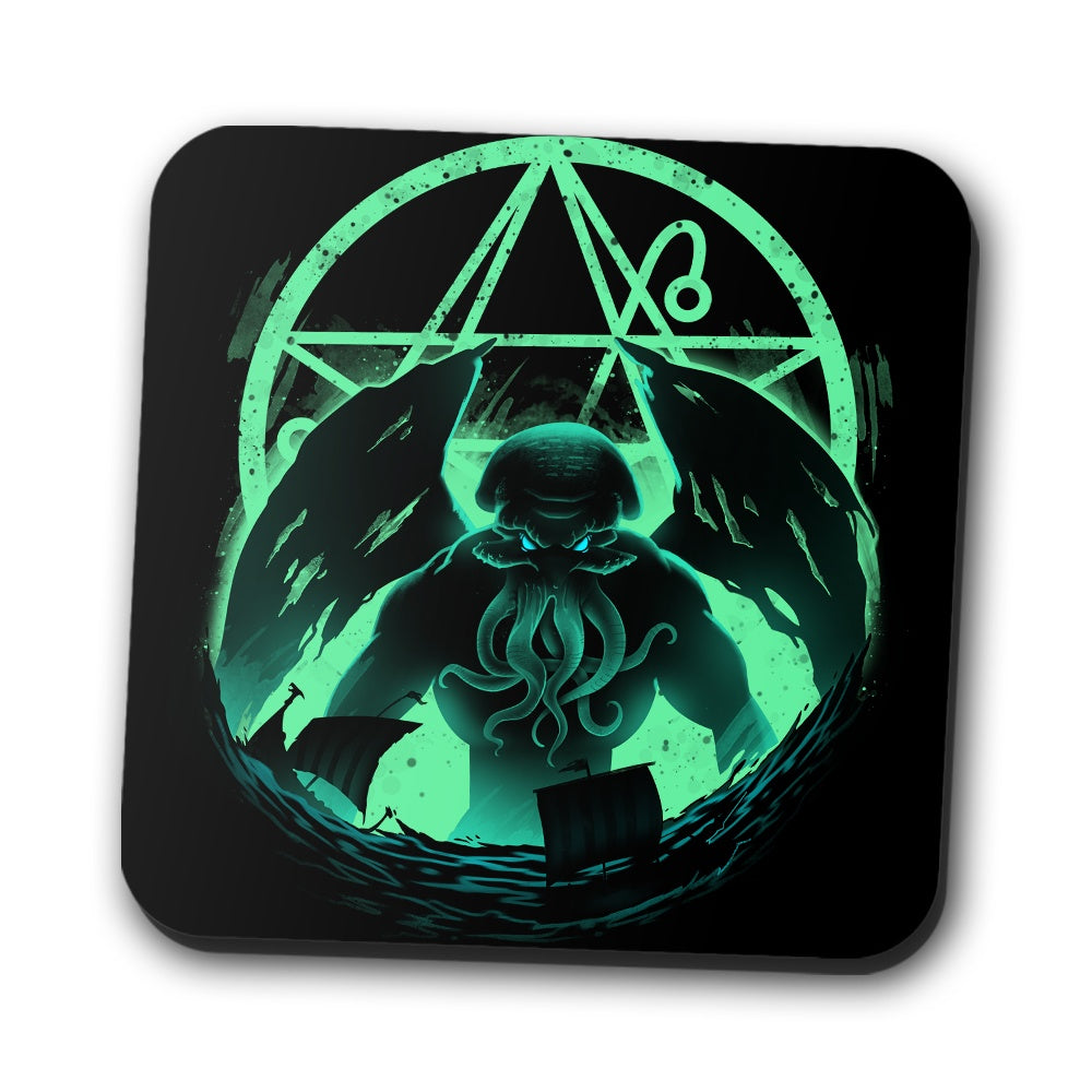 Rise of Cthulhu Coasters - Adult & Kids T-Shirts, Sweatshirts & Hoodies apparel design preview 1