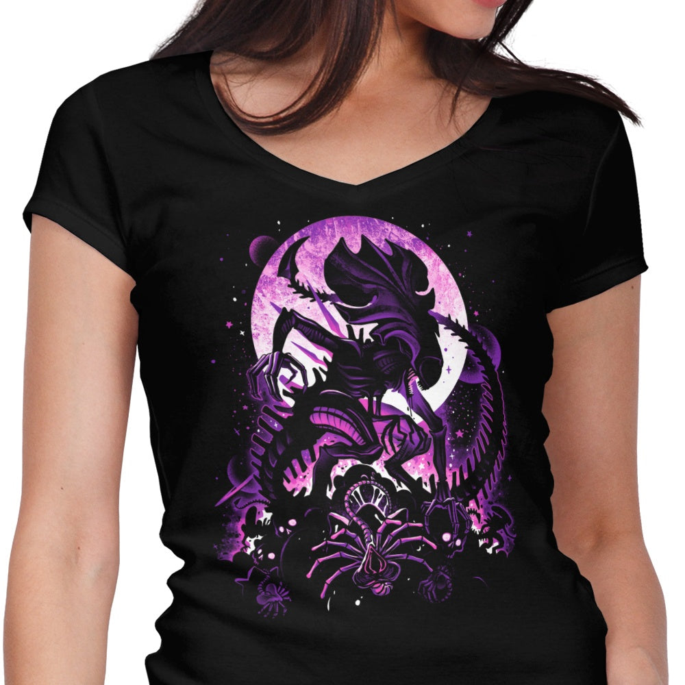 Rise of the Xeno Queen Women's V-Neck - Adult & Kids T-Shirts, Sweatshirts & Hoodies apparel design preview 1