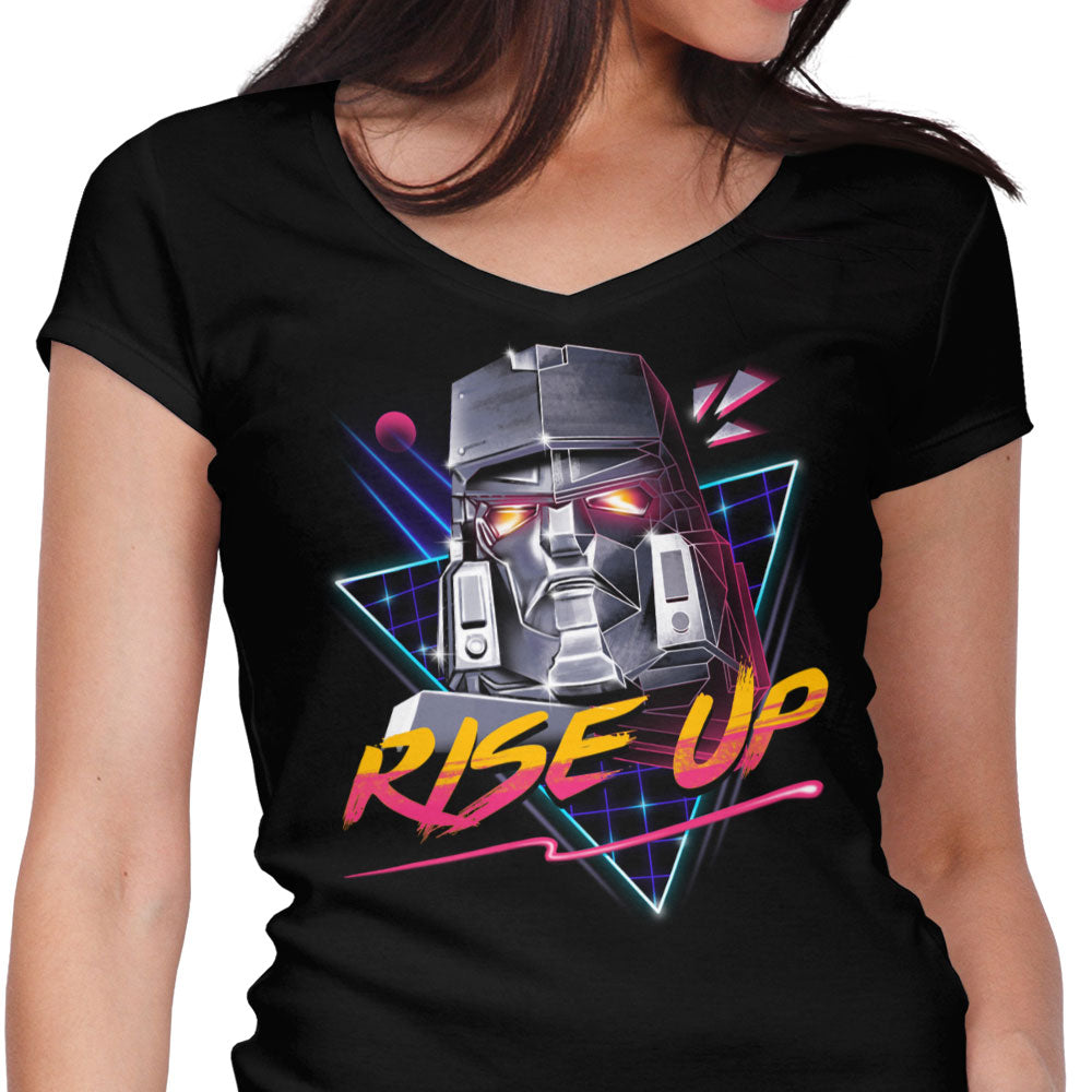Rise Up Women's V-Neck - Adult & Kids T-Shirts, Sweatshirts & Hoodies apparel design preview 1