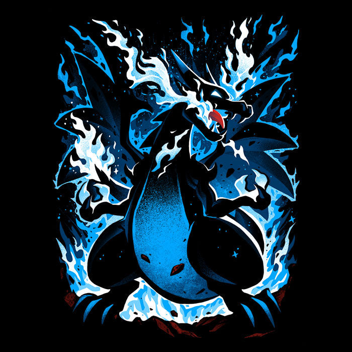 Roaring Blue Flames Men's V-Neck - Adult & Kids T-Shirts, Sweatshirts & Hoodies apparel design preview 2
