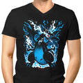 Roaring Blue Flames Men's V-Neck - Adult & Kids T-Shirts, Sweatshirts & Hoodies apparel design preview 1