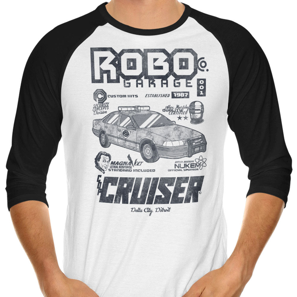 Robo Garage 3/4 Sleeve Raglan - Adult & Kids T-Shirts, Sweatshirts & Hoodies apparel design preview 1