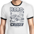 Robo Garage Ringer - Adult & Kids T-Shirts, Sweatshirts & Hoodies apparel design preview 1
