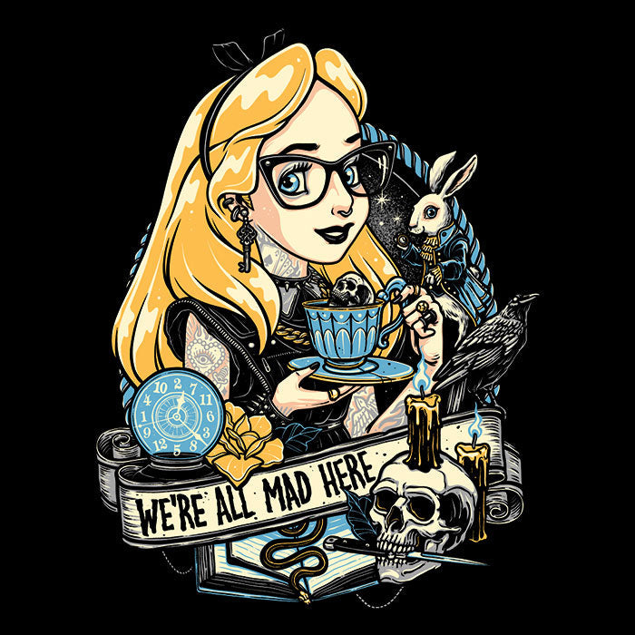 Rocker Alice Women's V-Neck - Adult & Kids T-Shirts, Sweatshirts & Hoodies apparel design preview 2