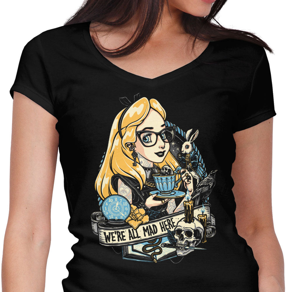 Rocker Alice Women's V-Neck - Adult & Kids T-Shirts, Sweatshirts & Hoodies apparel design preview 1