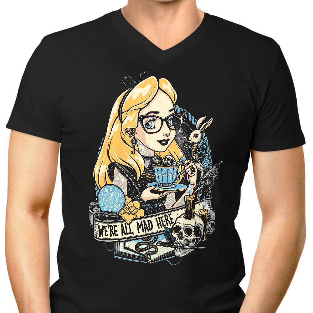 Rocker Alice Men's V-Neck - Adult & Kids T-Shirts, Sweatshirts & Hoodies apparel design preview 1
