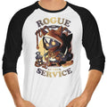 Rogue at Your Service 3/4 Sleeve Raglan - Adult & Kids T-Shirts, Sweatshirts & Hoodies apparel design preview 1