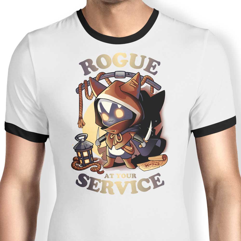 Rogue at Your Service Ringer - Adult & Kids T-Shirts, Sweatshirts & Hoodies apparel design preview 1