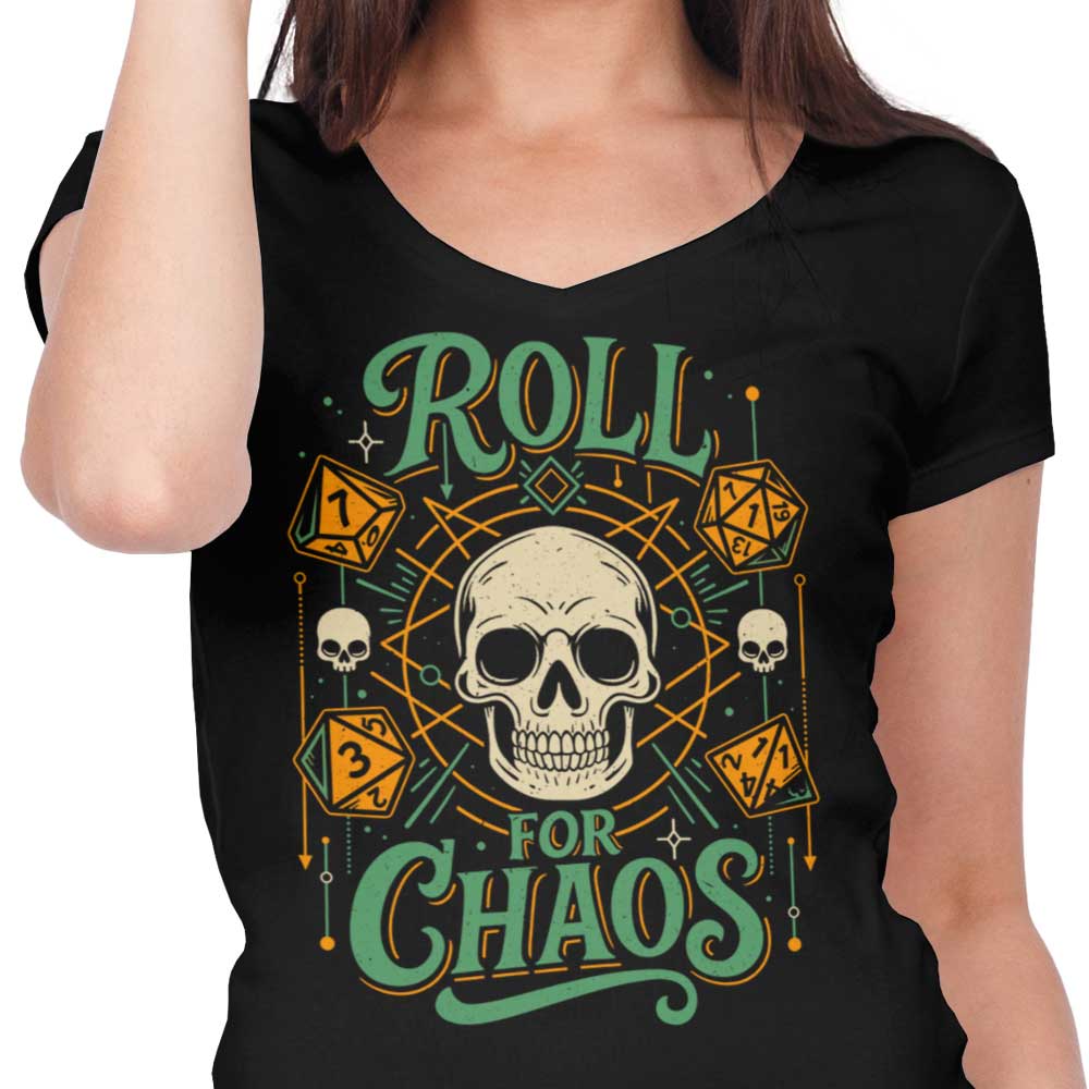 Roll for Chaos Women's V-Neck - Adult & Kids T-Shirts, Sweatshirts & Hoodies apparel design preview 2