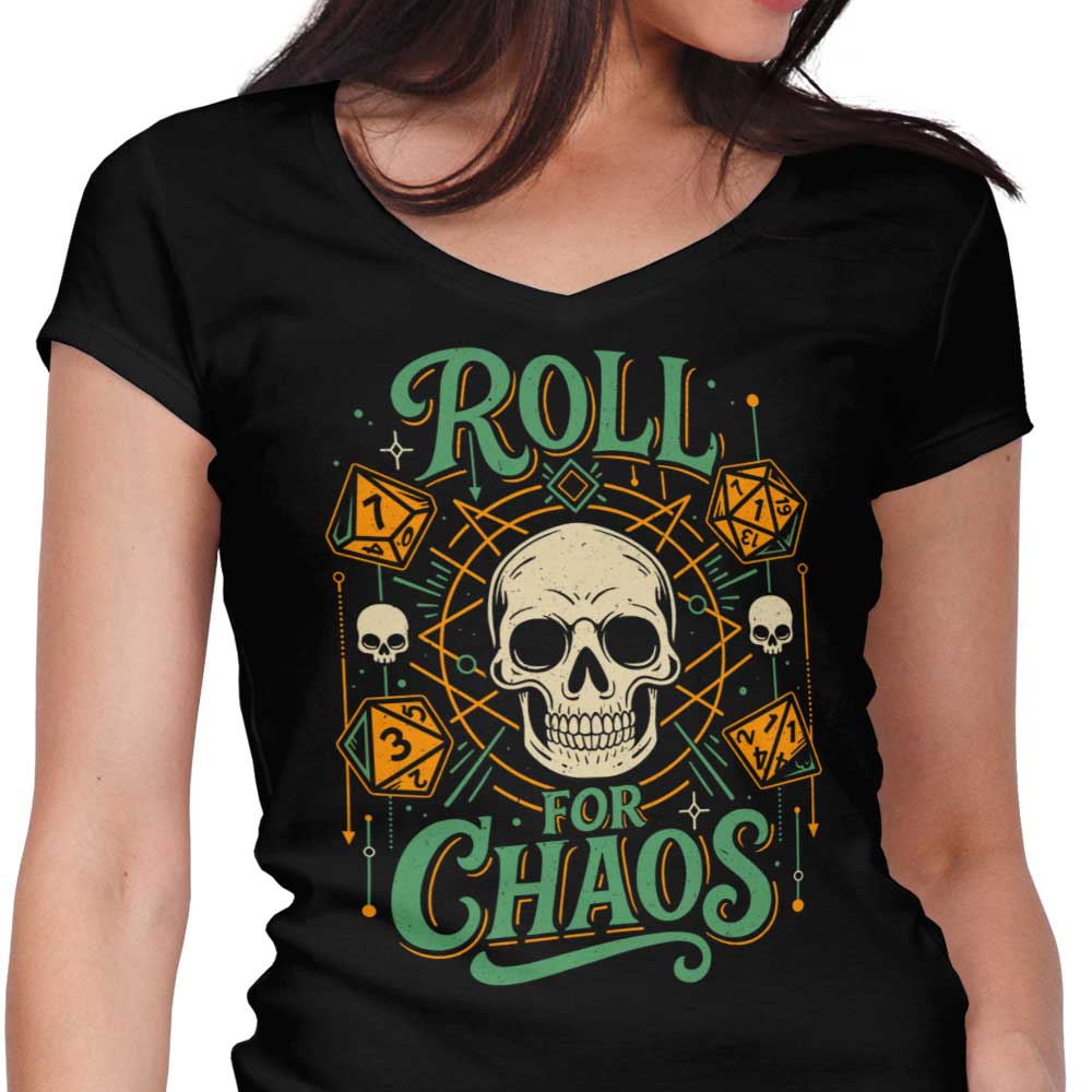 Roll for Chaos Women's V-Neck - Adult & Kids T-Shirts, Sweatshirts & Hoodies apparel design preview 1