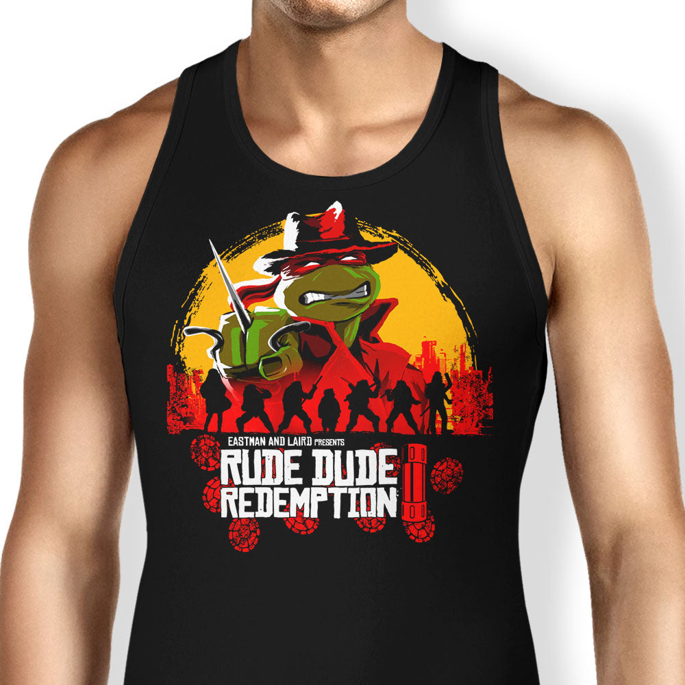 Rude Dude Redemption Tank Top - Adult & Kids T-Shirts, Sweatshirts & Hoodies apparel design preview 1