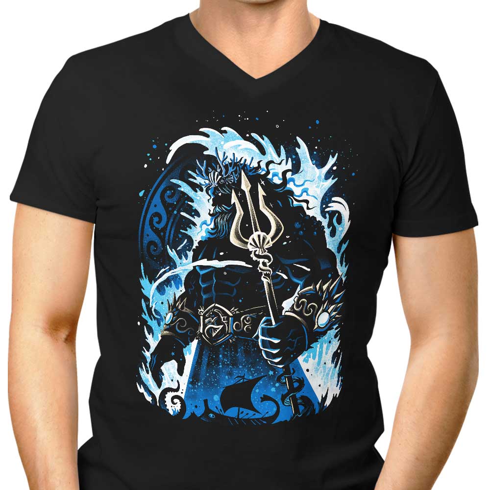 Ruler of the Deep Men's V-Neck - Adult & Kids T-Shirts, Sweatshirts & Hoodies apparel design preview 1