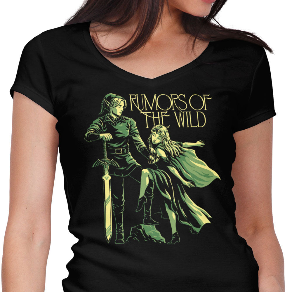 Rumors of the Wild Women's V-Neck - Adult & Kids T-Shirts, Sweatshirts & Hoodies apparel design preview 1