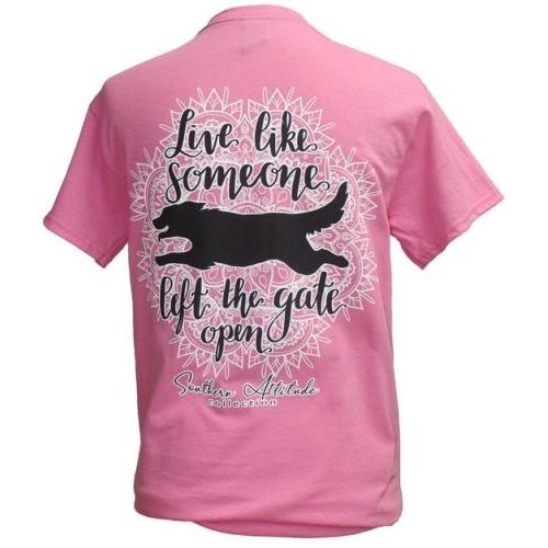 Southern Attitude Preppy Left The Gate Open Dog - Adult & Kids T-Shirts, Sweatshirts & Hoodies apparel design preview 1