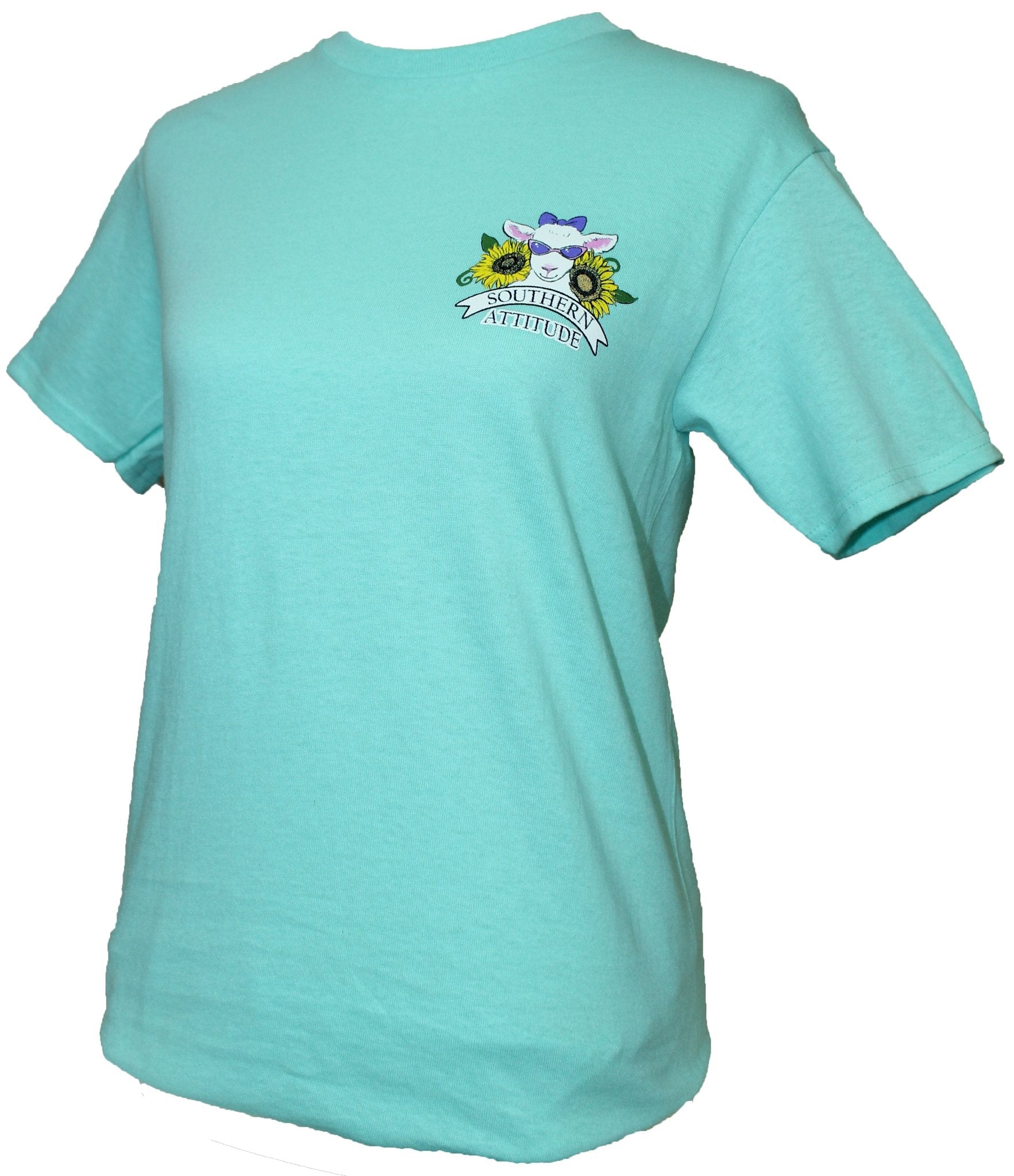 Southern Attitude What Time Goats Sunflower Seafoam - Adult & Kids T-Shirts, Sweatshirts & Hoodies apparel design preview 2