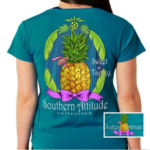 Southern Attitude Preppy Sweet Tangy Pineapple - Adult & Kids T-Shirts, Sweatshirts & Hoodies apparel design preview 1