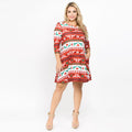 Christmas Fair Isle Reindeer Print Holiday Casual - Adult & Kids T-Shirts, Sweatshirts & Hoodies apparel design preview 1