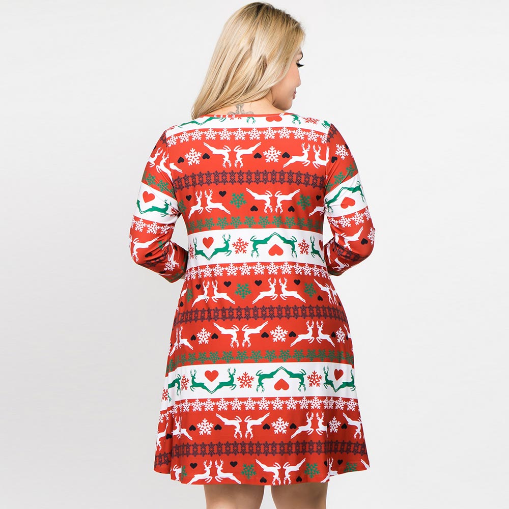 Christmas Fair Isle Reindeer Print Holiday Casual - Adult & Kids T-Shirts, Sweatshirts & Hoodies apparel design preview 2