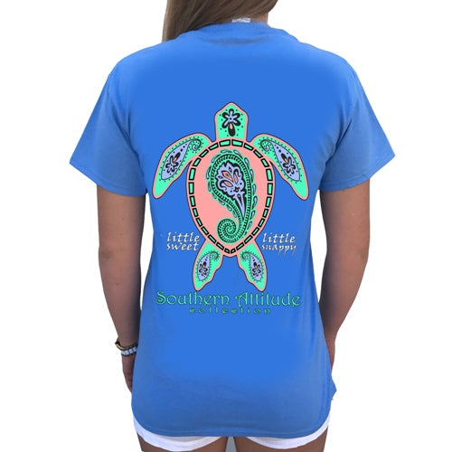 Southern Attitude Preppy Paisley Turtle Light - Adult & Kids T-Shirts, Sweatshirts & Hoodies apparel design preview 2