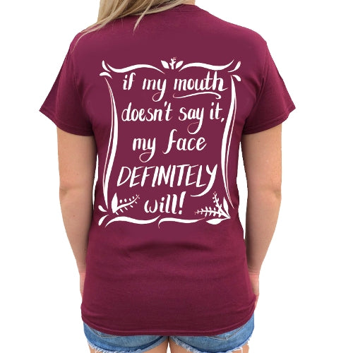 Southern Attitude Preppy My Face Definitely Will - Adult & Kids T-Shirts, Sweatshirts & Hoodies apparel design preview 1