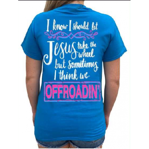 Southern Attitude Preppy Jesus Take The Wheel - Adult & Kids T-Shirts, Sweatshirts & Hoodies apparel design preview 1