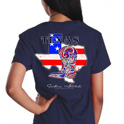 Southern Attitude Texas USA State - Adult & Kids T-Shirts, Sweatshirts & Hoodies apparel design preview 1