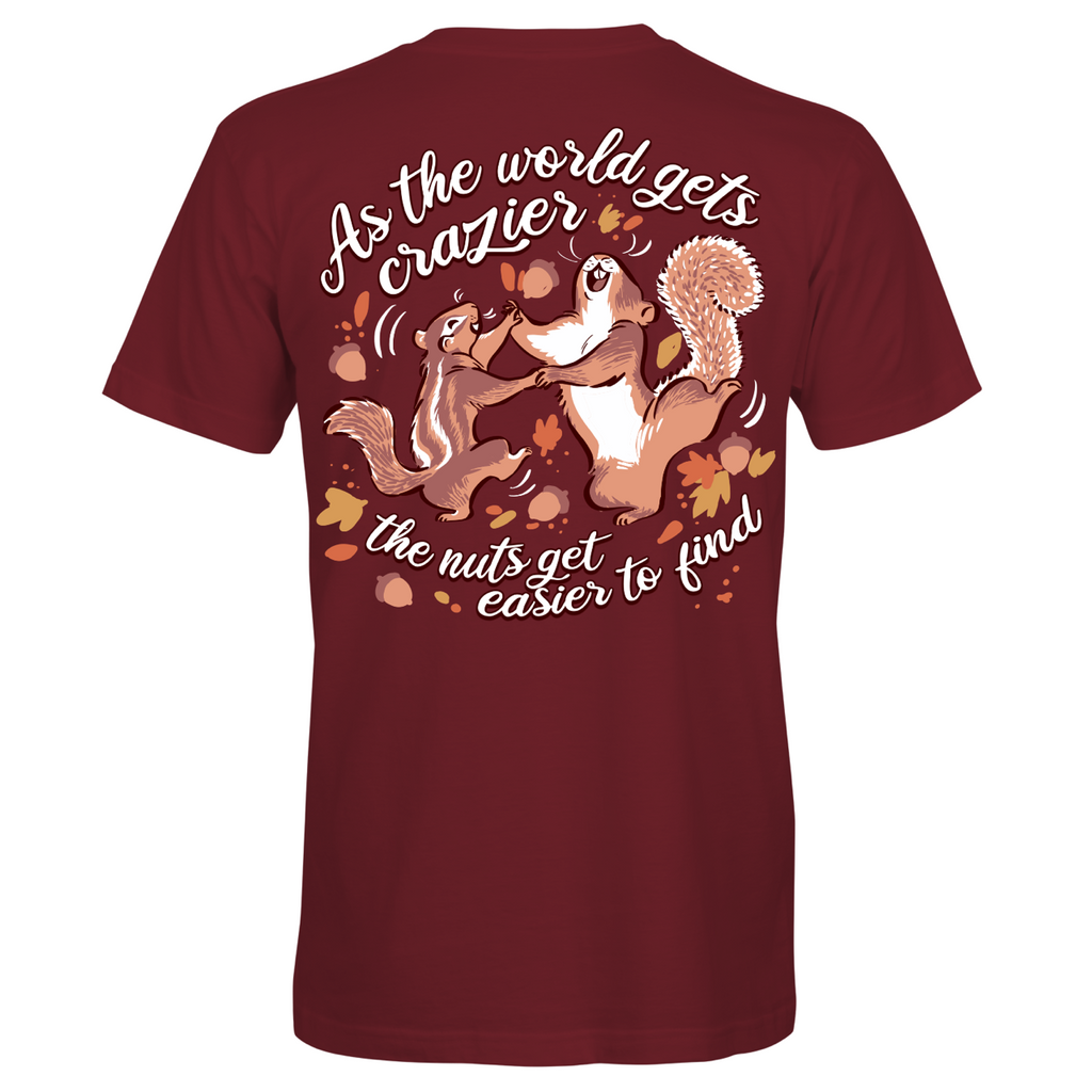 Southern Attitude Crazier Squirrels Fall - Adult & Kids T-Shirts, Sweatshirts & Hoodies apparel design preview 2