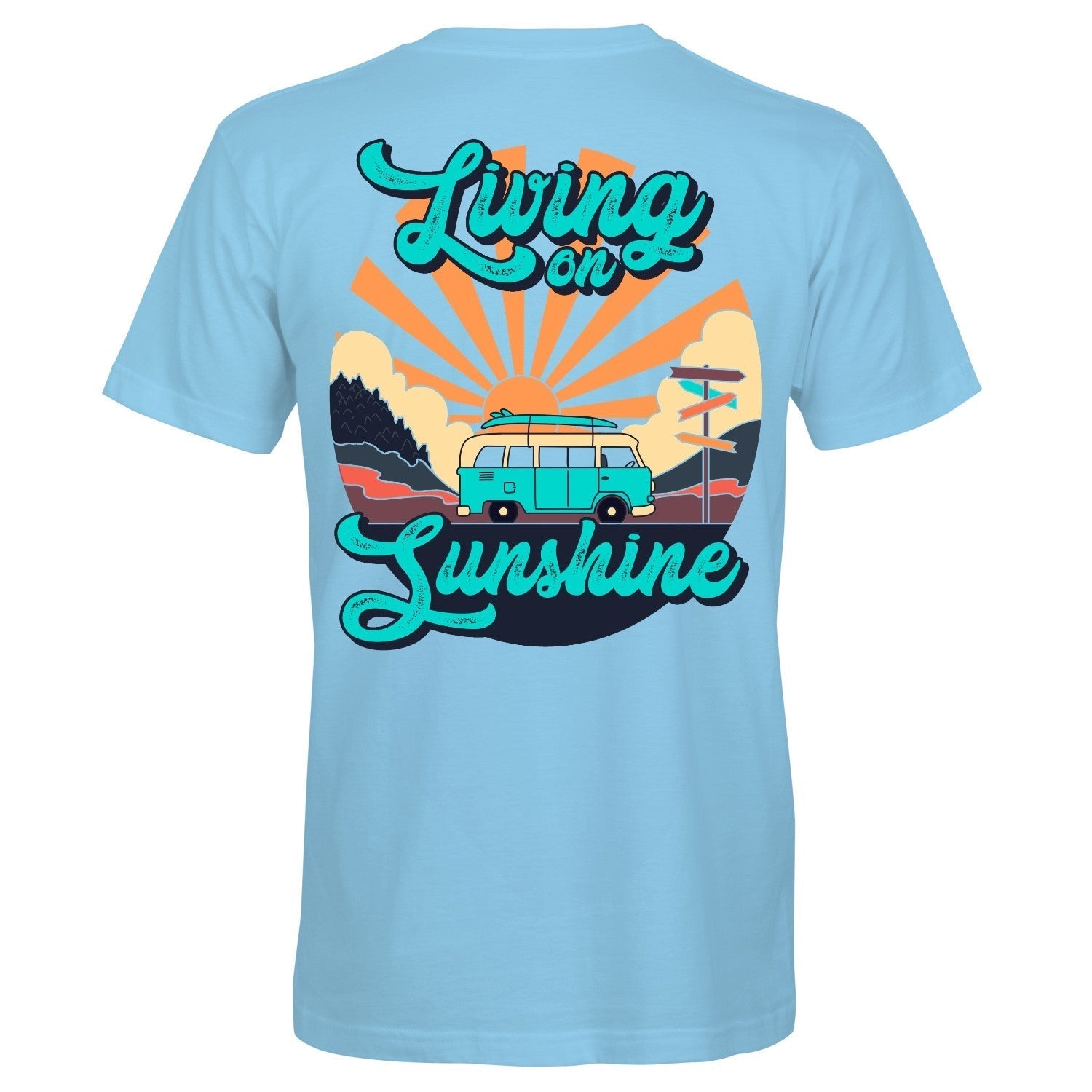 Southern Attitude Living on Sunshine Bus - Adult & Kids T-Shirts, Sweatshirts & Hoodies apparel design preview 2