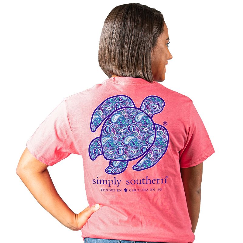SALE Simply Southern Preppy Save The Turtles Paisley - Adult & Kids T-Shirts, Sweatshirts & Hoodies apparel design preview 1