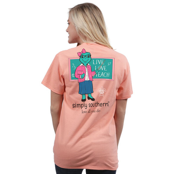 SALE Simply Southern Preppy Teacher Peachy Save The - Adult & Kids T-Shirts, Sweatshirts & Hoodies apparel design preview 2