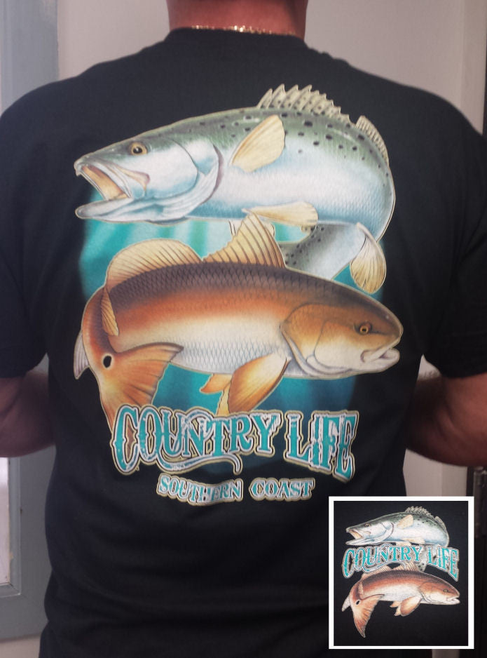 Country Life Outfitters Southern Coast Fish Fishing - Adult & Kids T-Shirts, Sweatshirts & Hoodies apparel design preview 1