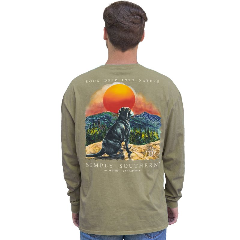 SALE Simply Southern Nature Dog Olive - Adult & Kids T-Shirts, Sweatshirts & Hoodies apparel design preview 1