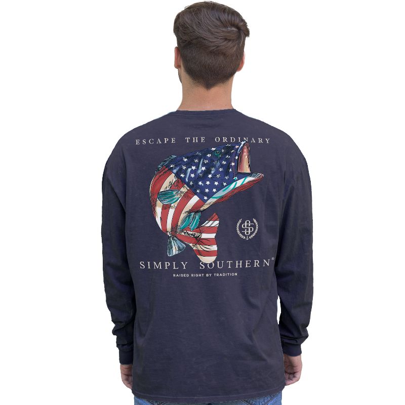SALE Simply Southern USA Fish Raven - Adult & Kids T-Shirts, Sweatshirts & Hoodies apparel design preview 1